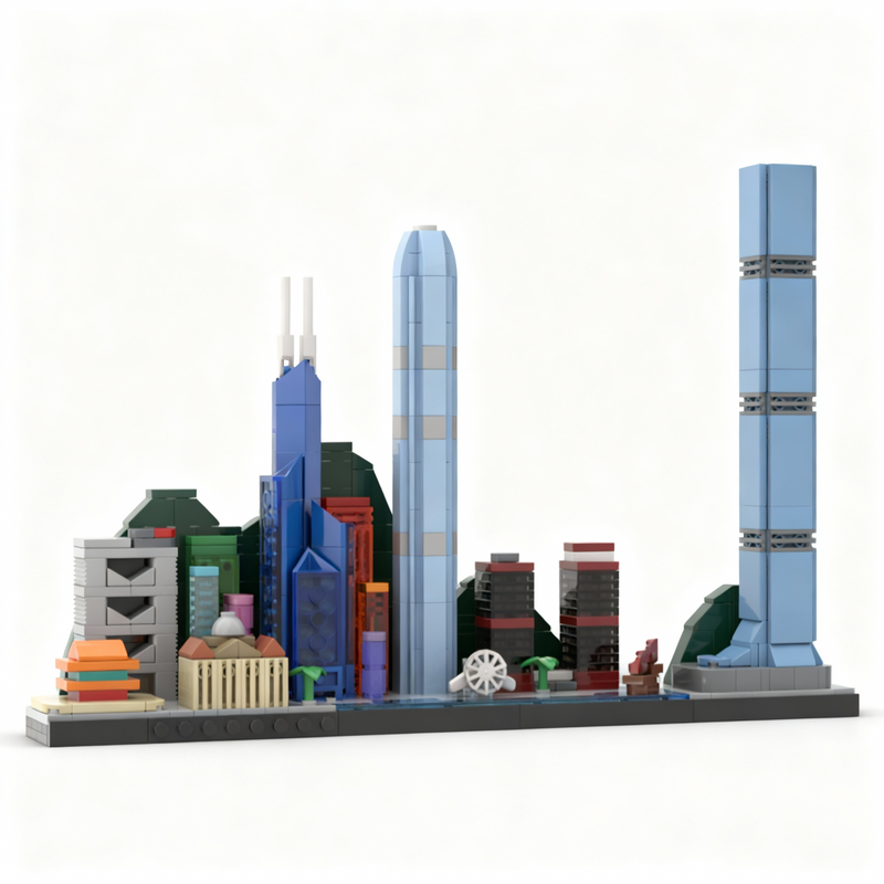 Kids Toys Hong Kong - 667pcs MOC Hong Kong Skyline Model