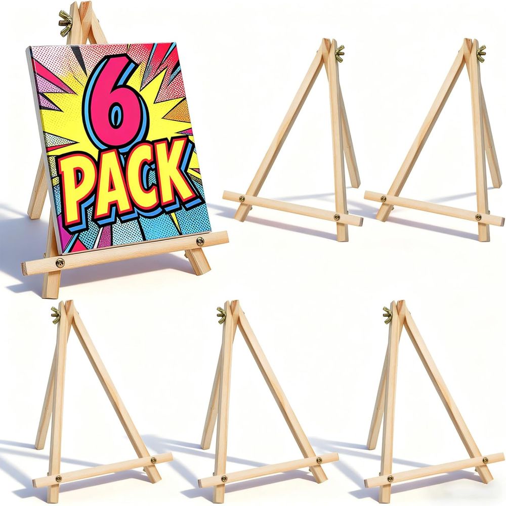6 Pack 9 Inch Wood Easels, Tab - Kids Art Easel recension och pris
