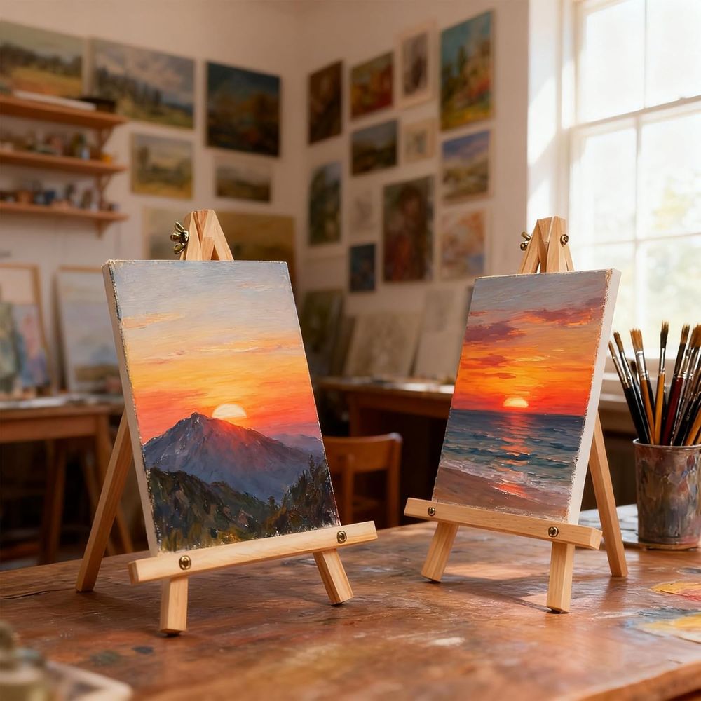 6 Pack 9 Inch Wood Easels, Tab - Kids Art Easel recension och pris