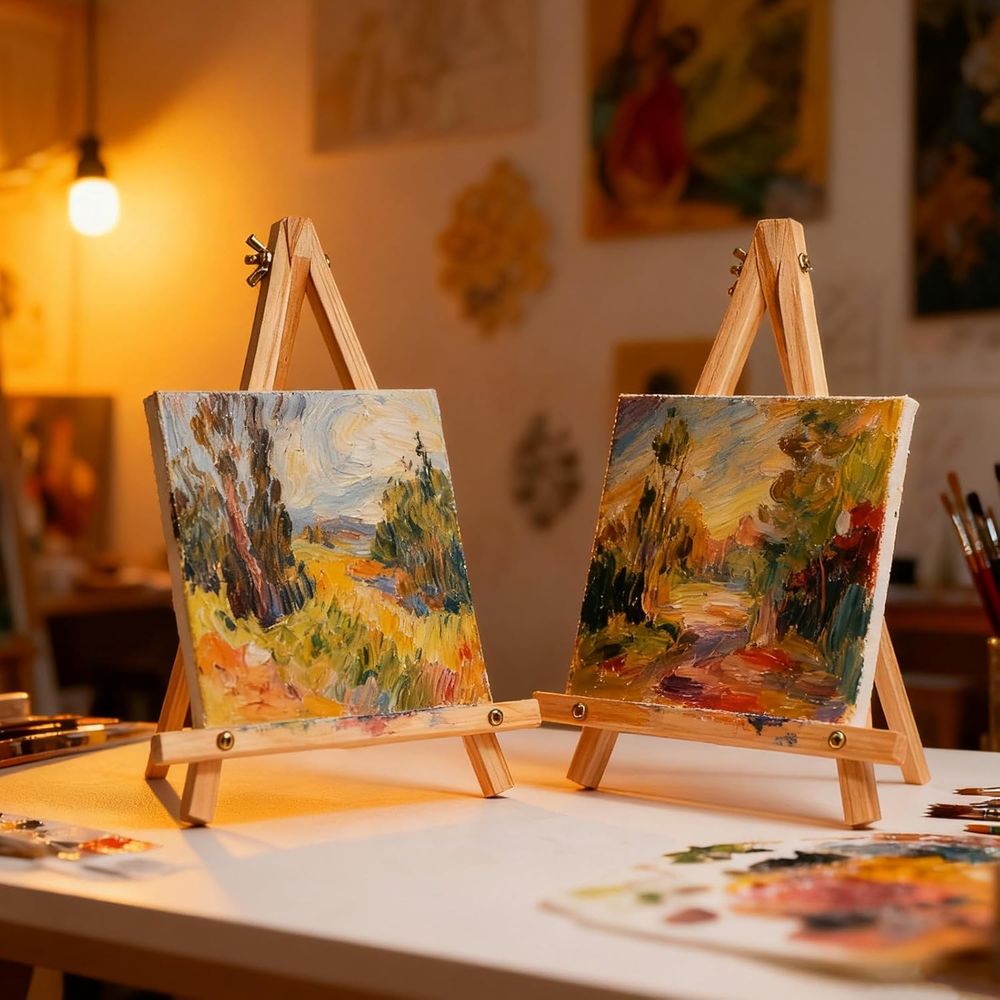 6 Pack 9 Inch Wood Easels, Tab - Kids Art Easel recension och pris