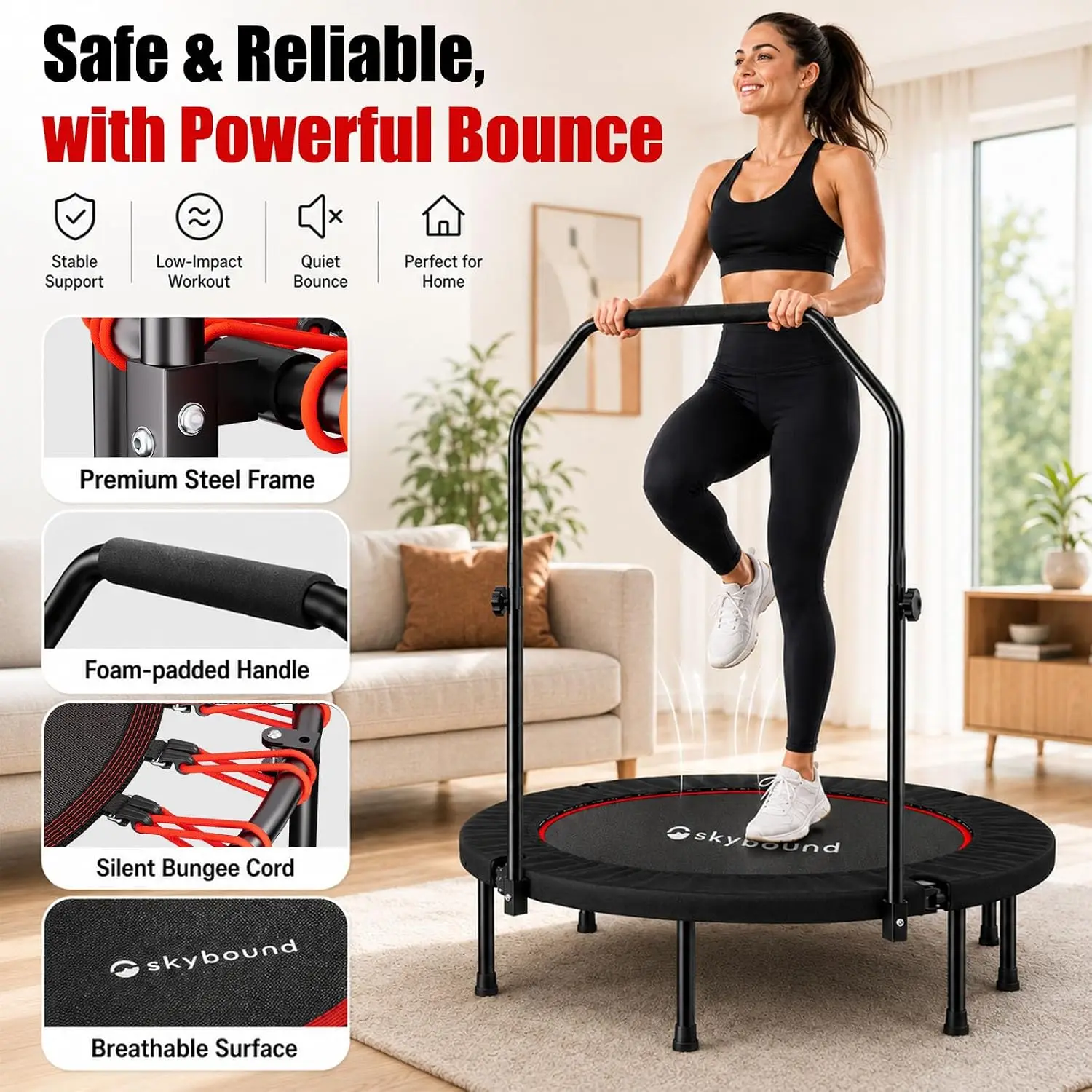 Rebounder Trampoline for Adult - Trampoline Mini Indoor recension och pris