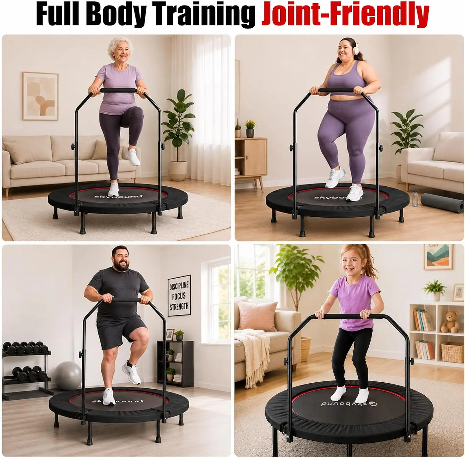 Rebounder Trampoline for Adult - Trampoline Mini Indoor recension och pris