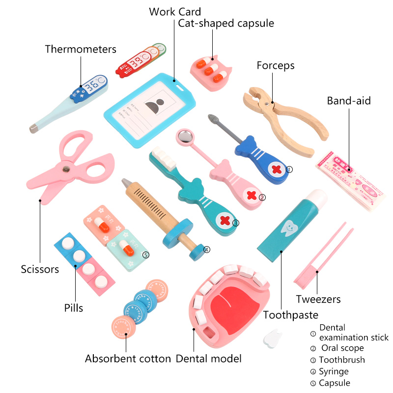 Pretend Play Doctor Toys Woode - Kids Toys Doctor Set recension och pris