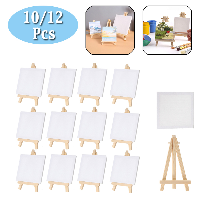 10/12pcs Mini Canvas and Easel - Kids Art Easel recension och pris