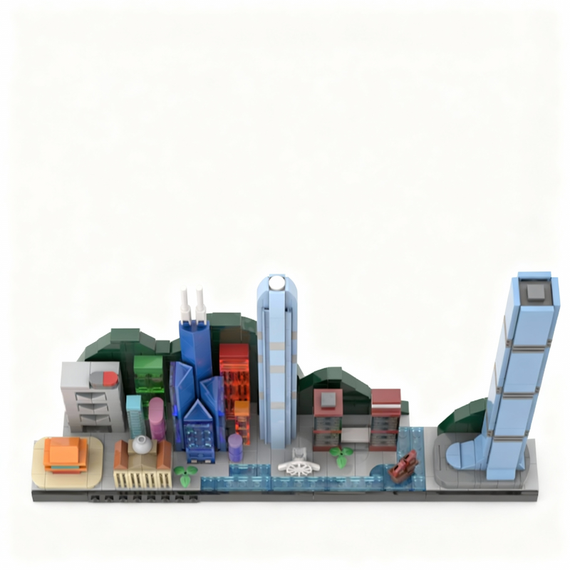 667pcs MOC Hong Kong Skyline A - Kids Toys Hong Kong recension och pris