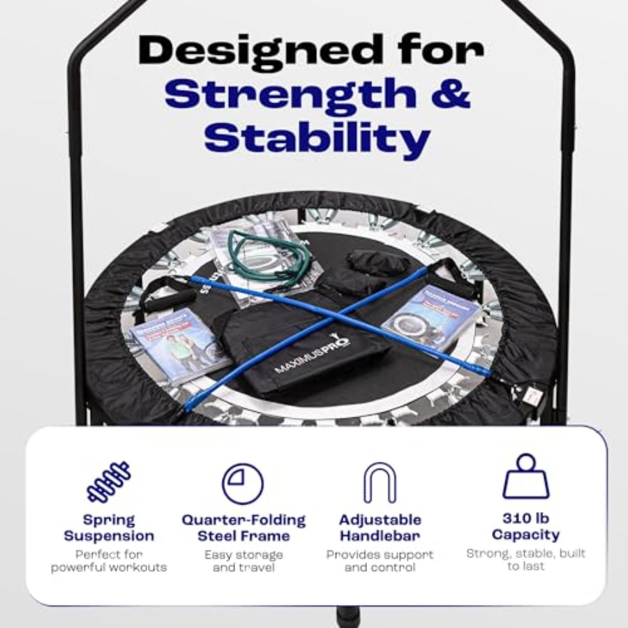 Maximus PRO Folding Rebounder  - Trampoline Mini Indoor recension och pris