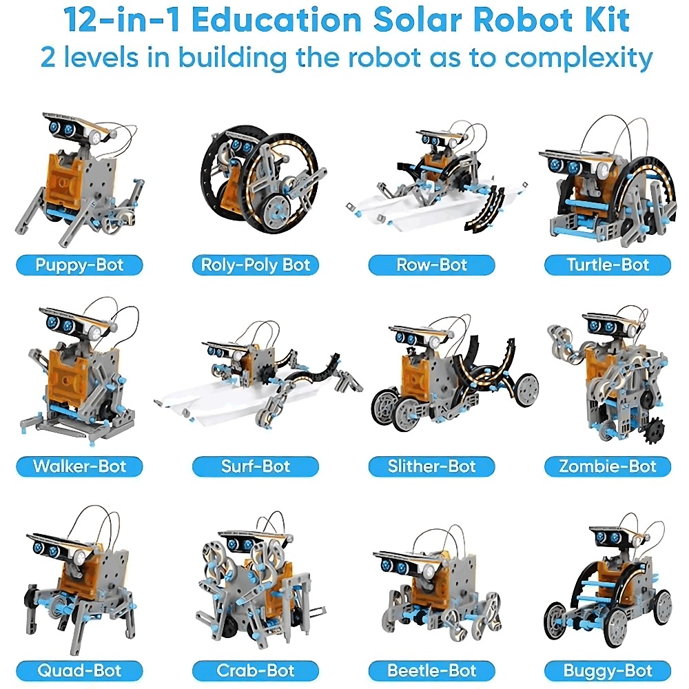 Solar Robot Building Blocks 12 - Science Experiment Kit recension och pris