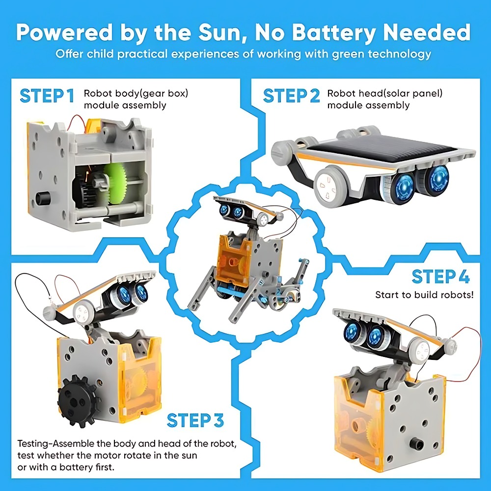 Solar Robot Building Blocks 12 - Science Experiment Kit recension och pris
