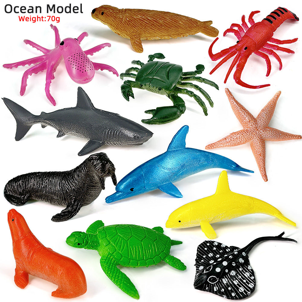 12pcs Ocean Sea Life Set Anima - Sandbox Play Set recension och pris