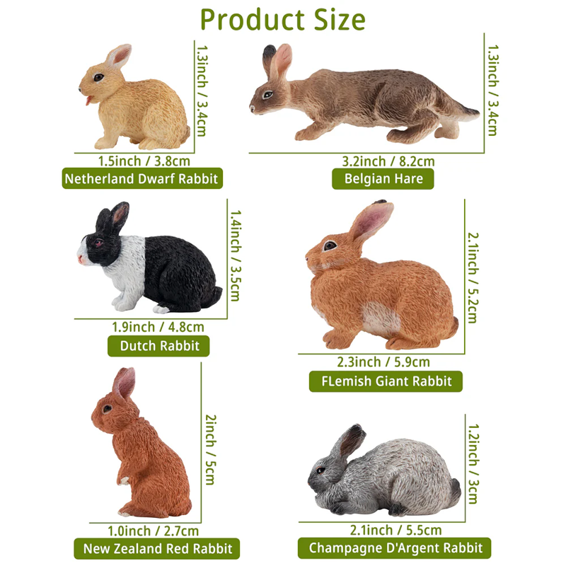 12Pcs Simulation Rabbit Farm A - Kids Toys Variety recension och pris