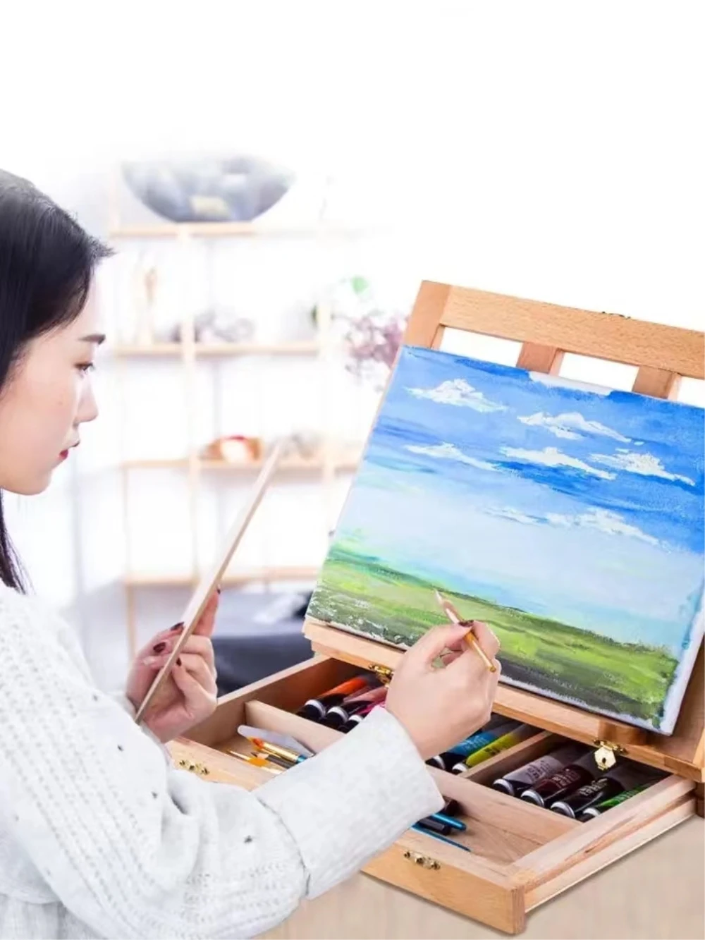 Portable Wooden Table Easel fo - Kids Art Easel recension och pris