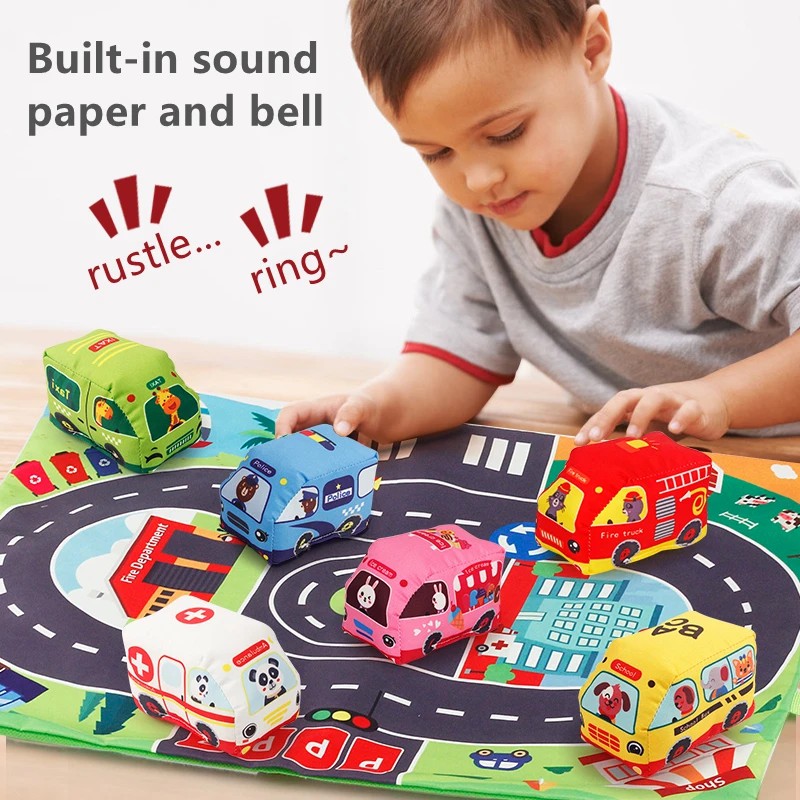 Soft Car Toy Set with Play Mat - Kids Toys Variety recension och pris