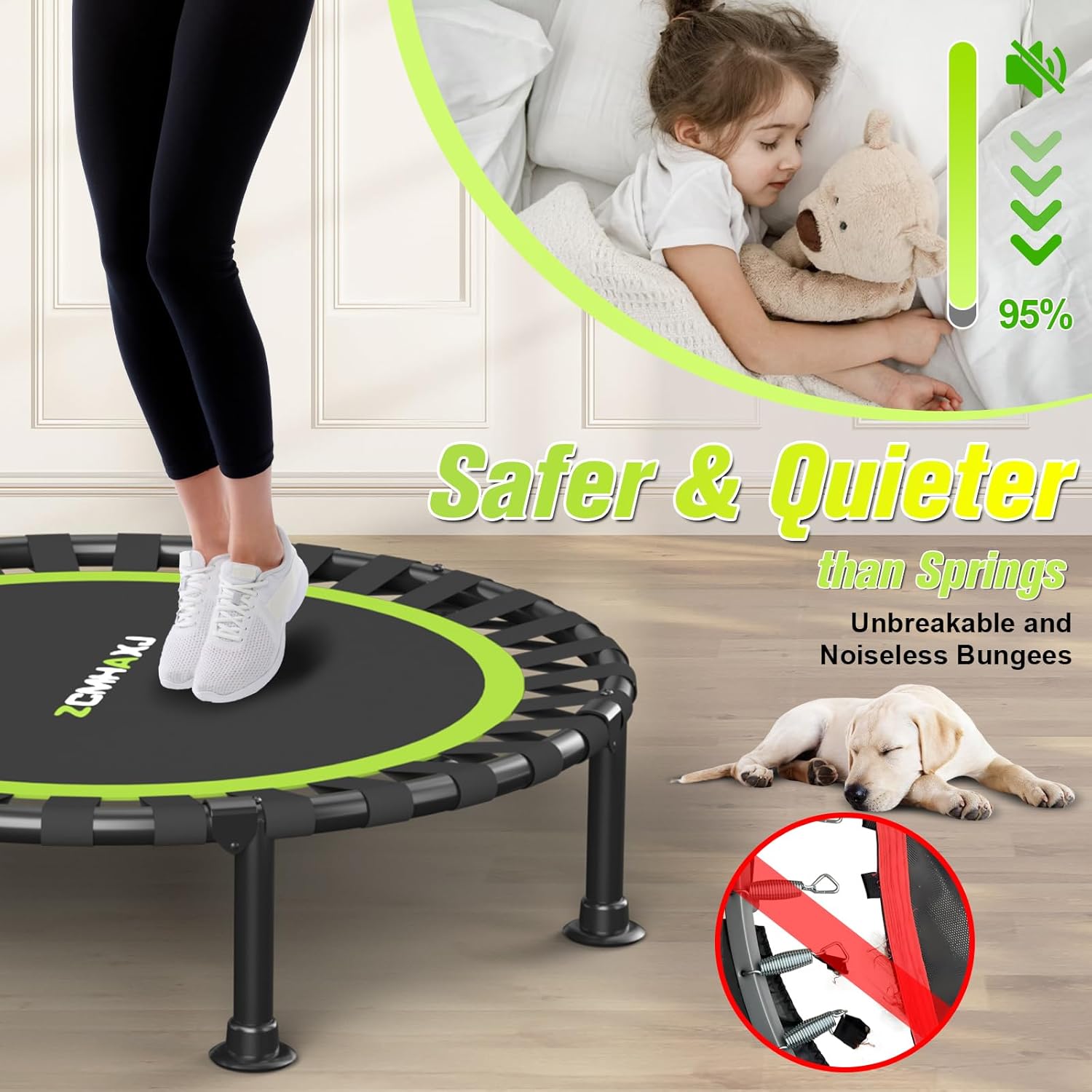 Foldable Mini Rebounder Trampo - Trampoline Mini Indoor recension och pris