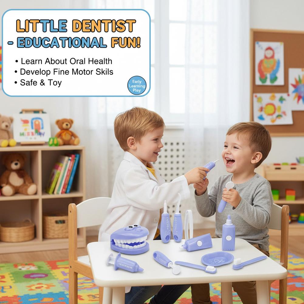 9PCS Simulation Dentist Play S - Kids Toys Doctor Set recension och pris