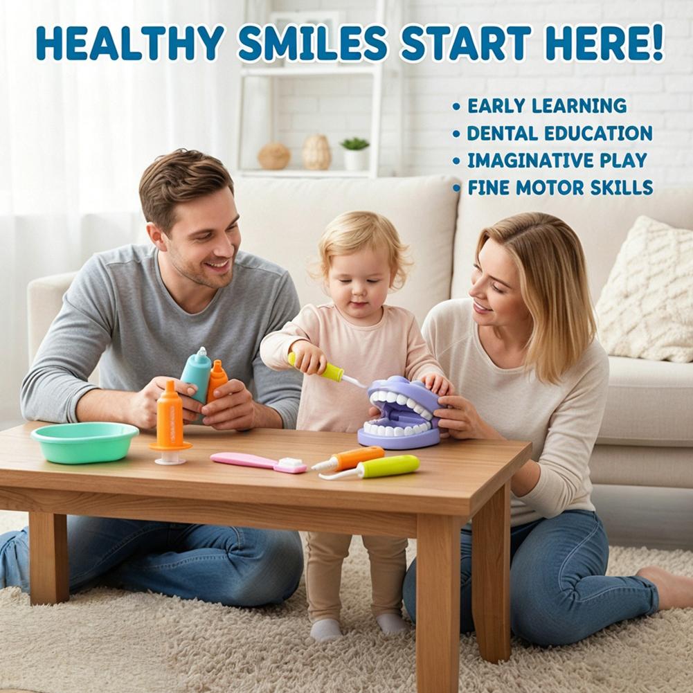 9PCS Simulation Dentist Play S - Kids Toys Doctor Set recension och pris